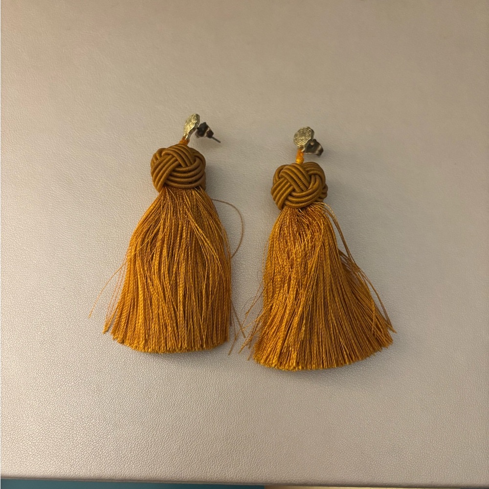 HART Turmeric Topknots — Tassel Earrings